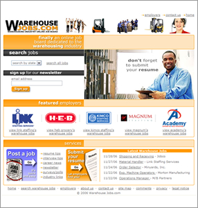 Visit our website at WarehouseJobs.com